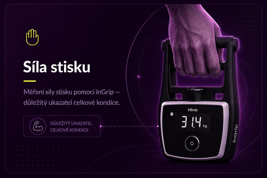 Síla stisku – měření pomocí InGrip, důležitý ukazatel celkové kondice